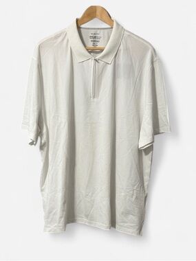 Kenneth Cole White Zip Polo Shirt Size 3XLT